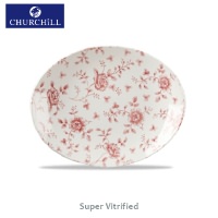Click for a bigger picture.Vintage Prints - 12.5" Rose Chintz Oval Plate
